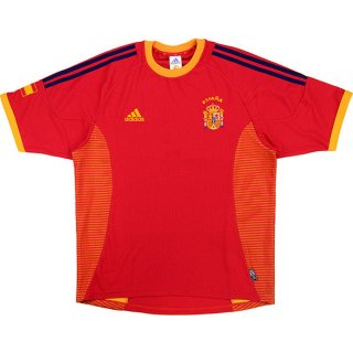 1ª Equipación Replica Camiseta España Retro 2002 2004 Rojo