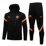 Chandal Con Capucha Chelsea 2022 Negro Naranja