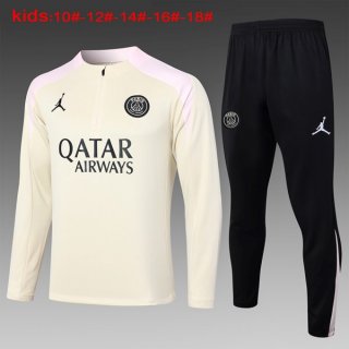 Niños Sudadera De Training PSG 2024-2025 Amarillo Rosa 3