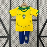 Camiseta Brasil 1ª Equipación Niño Retro 2004