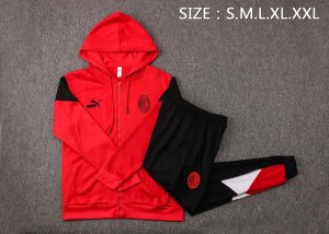 Chandal Con Capucha AC Milan 2022 Rojo Negro