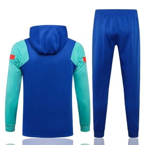 Chandal Con Capucha Barcelona 2022 Azul Verde