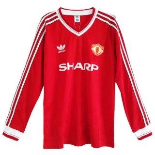 1ª Equipación Replica Camiseta Manchester United ML Retro 1986 Rojo