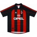 1ª Equipación Replica Camiseta AC Milan Retro 2000 2002 Rojo