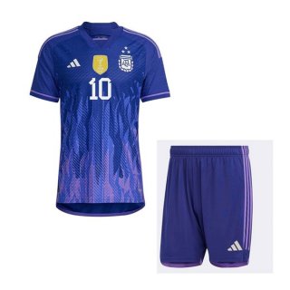 3 Estrellas Camiseta Argentina 2ª Equipación Niño MESSI 2022-2023