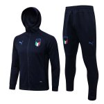 Chandal Con Capucha Italia 2022 Azul Chandal Con Capucha Italia 2022 Azul