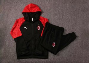 Chandal Con Capucha AC Milan 2021-2022 Rojo Negro