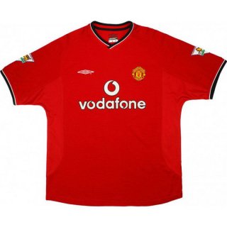 1ª Equipación Replica Camiseta Manchester United Retro 2000 2002 Rojo