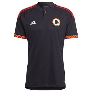 Tailandia Camiseta AS Roma 3ª Equipación 2023-2024 Negro