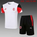 Camiseta Entrenamiento AC Milan Conjunto Completo 2022 Blanco Negro