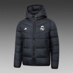 Abrigo Plumón Real Madrid 2024-2025 Negro Abrigo Plumón Real Madrid 2024-2025 Negro