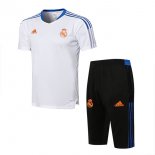 Camiseta Entrenamiento Real Madrid Conjunto Completo 2022 Blanco Negro