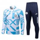 Sudadera De Training Manchester City 2022-2023 Azul Blanco