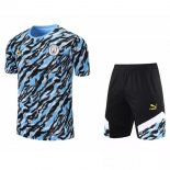 Camiseta Entrenamiento Manchester City Conjunto Completo 2021-2022 Azul