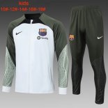 Ninos Chandal Barcelona 2024 Gris Blanco