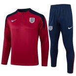 Sudadera De Training Inglaterra 2024-2025 Rojo Negro 3