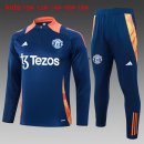 Niños Sudadera De Training Manchester United 2024-2025 Azul Naranja 3