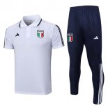 Polo Italia Conjunto Completo 2023-2024 Blanco Azul