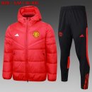 Abrigo Plumón Manchester United Conjunto Completo 2024-2025 Rojo