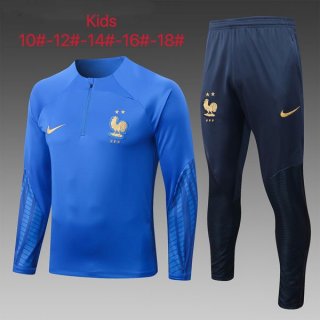 Niños Sudadera De Training Francia 2023 Azul 4