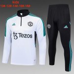 Ninos Sudadera De Training Manchester United 2024 Blanco Azul Ninos Sudadera De Training Manchester United 2024 Blanco Azul