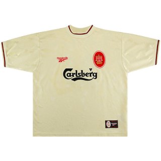 2ª Equipación Replica Camiseta Liverpool Retro 1996 1997 Blanco