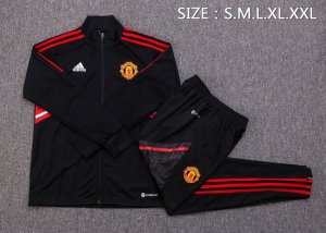 Chandal Manchester United 2023 Negro Rojo