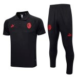 Polo AC Milan Conjunto Completo 2023-2024 Negro 2 Polo AC Milan Conjunto Completo 2023-2024 Negro 2