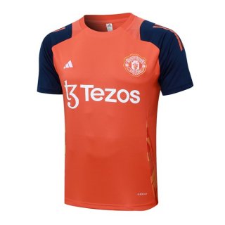 Camiseta Entrenamiento Manchester United 2024-2025 Naranja Azul