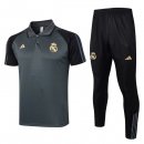 Polo Real Madrid Conjunto Completo 2024-2025 Gris