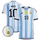 3 Estrellas Tailandia Camiseta Argentina 1ª Equipación Messi 2022-2023