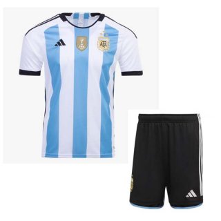 3 Estrellas Camiseta Argentina 1ª Equipación Niño 2022