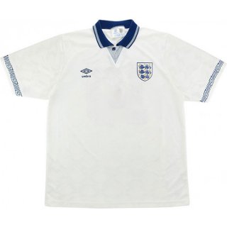 1ª Equipación Replica Camiseta Inglaterra Retro 1990 Blanco