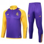 Sudadera De Training Real Madrid 2024-2025 Purpura Amarillo