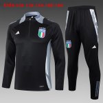 Niños Sudadera De Training Italia 2024-2025 Negro Gris 3 Niños Sudadera De Training Italia 2024-2025 Negro Gris 3