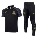 Polo PSG Conjunto Completo 2023-2024 Negro