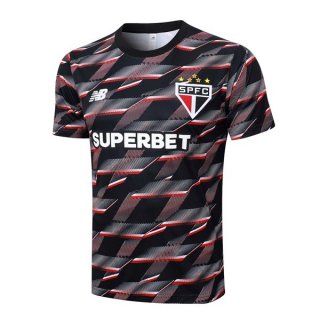 Camiseta Entrenamiento Sao Paulo 2024-2025 Negro Rojo