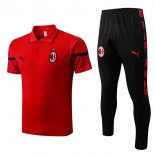 Polo AC Milan Conjunto Completo 2022-2023 Rojo