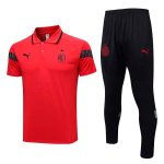 Polo AC Milan Conjunto Completo 2023-2024 Rojo Negro Polo AC Milan Conjunto Completo 2023-2024 Rojo Negro
