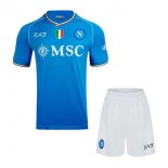 Camiseta Napoli 1ª Equipación Niño 2023-2024 Azul