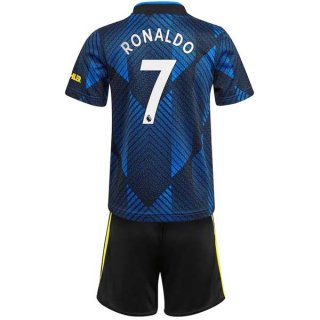 3ª Equipación Camiseta Manchester United NO.7 Ronaldo Niño 2021-2022