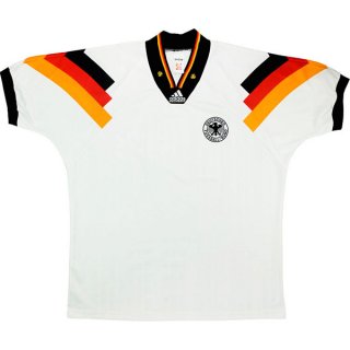 1ª Equipación Replica Camiseta Alemania Retro 1992 1994 Blanco