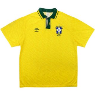 1ª Equipación Replica Camiseta Brasil Retro 1991 1993 Amarillo