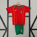 Camiseta Portugal 1ª Equipación Niño Retro 2004