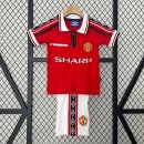 Camiseta Manchester United 1ª Equipación Retro Niño 1998 1999