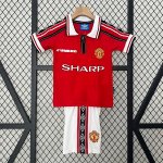 Camiseta Manchester United 1ª Equipación Retro Niño 1998 1999 Camiseta Manchester United 1ª Equipación Retro Niño 1998 1999
