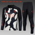 Ninos Sudadera De Training PSG 2024-2025 Negro Blanco Ninos Sudadera De Training PSG 2024-2025 Negro Blanco