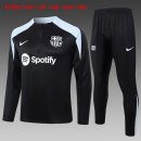 Niños Sudadera De Training Barcelona 2024-2025 Negro Gris 3