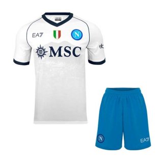 Camiseta Napoli 2ª Equipación Niño 2023-2024 Blanco