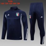 Ninos Sudadera De Training Italia 2024 Azul Ninos Sudadera De Training Italia 2024 Azul